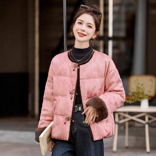 气质好看显瘦减龄复古时尚休闲范，新中式羽绒服女外套HR-808-1 商品图1