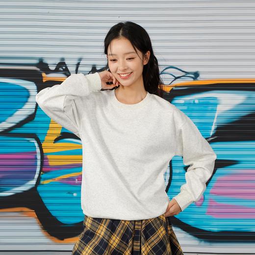 纯色落肩圆领卫衣纪念日百货门店同款164243711 商品图5