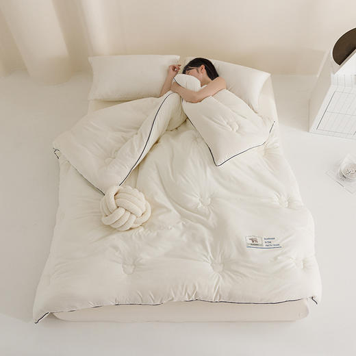 自然醒云绒棉软胖胖熊抱被大豆被冬被芯YBY 商品图5