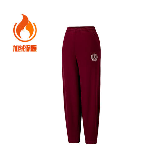 安踏锥形束脚卫裤女款2025新款加绒保暖百搭休闲裤长裤162548304N 商品图0