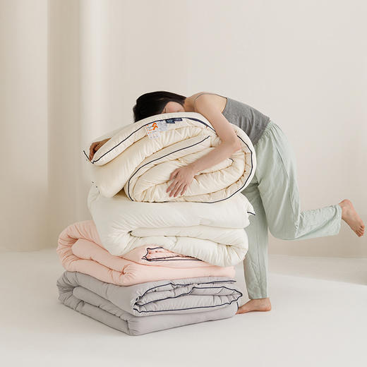 自然醒云绒棉软胖胖熊抱被大豆被冬被芯YBY 商品图14