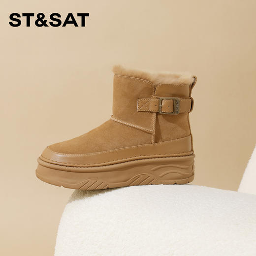 星期六百搭扣带加绒厚底雪地靴SSC411A06P 商品图7