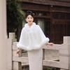 冬款加绒加厚披肩斗篷，复合蕾丝加绒气质女旗袍SJT411 商品缩略图1