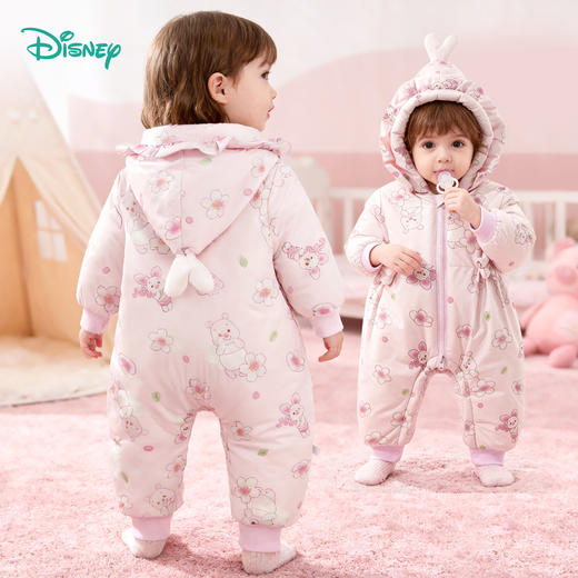 迪士尼冬季女童新款夹棉连体衣 商品图3