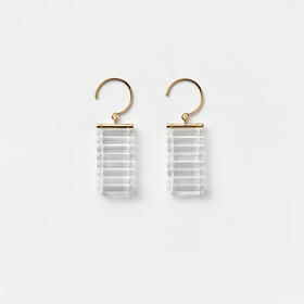 订购20周到｜BUBUN-solo CONTINUUM [S/hook]-冷工玻璃 耳环［日本设计师］