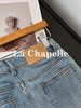 会员福利【设计感×通勤百搭】拉夏贝尔/La Chapelle高腰皮标牛仔裤女百搭韩版休闲小个子直筒裤 商品缩略图11
