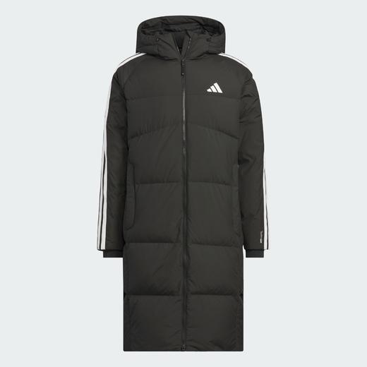 Adidas阿迪达斯LONG DOWN JACKET 男子三条纹羽绒服 拒水防风保暖长款连帽600蓬鸭绒KC2498 商品图7