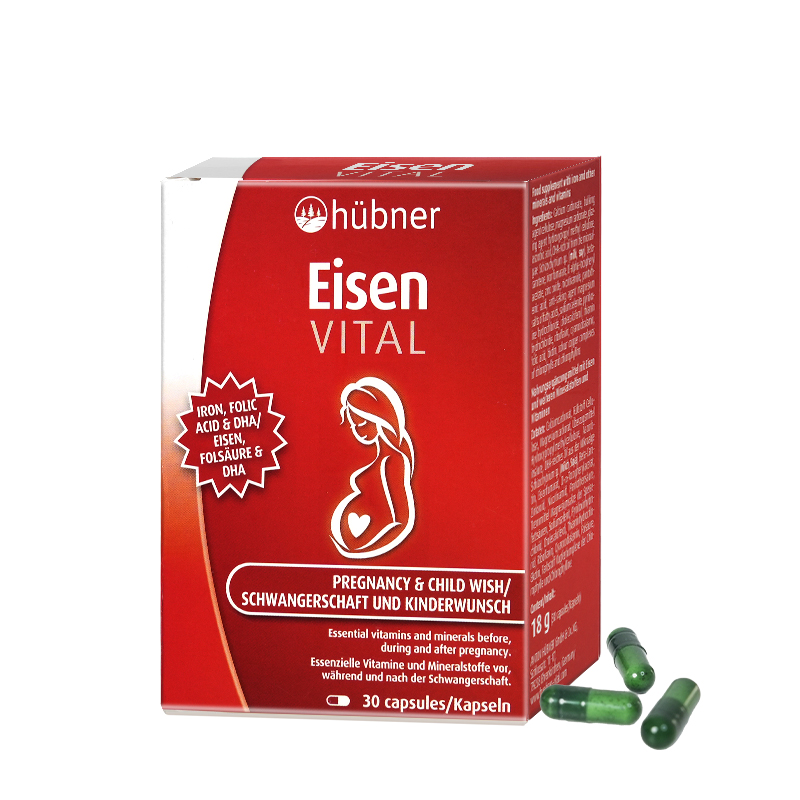 【含邮含税】Huebner郝柏娜 Eisen VITAL补铁优孕胶囊30粒/盒