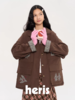 heris/H53111/毛呢贴布刺绣夹棉可拆卸内胆外套 商品缩略图2
