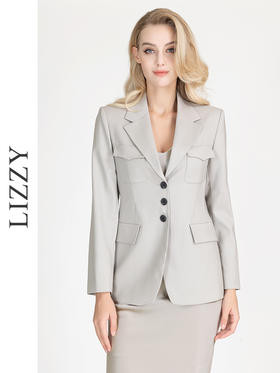 LIZZY商务欧美街头潮流简约通勤西装女外套8085