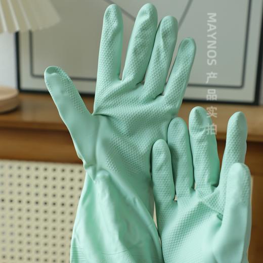 【MAYNOS加长款加绒家务手套】升级款品质，加绒加厚加长，优质PVC材料，安全无异味，贴心细节设计，耐磨防滑防水防油，某宝1双29元，今日29.9到手3双！经久耐用，使用寿命超长！ 商品图4