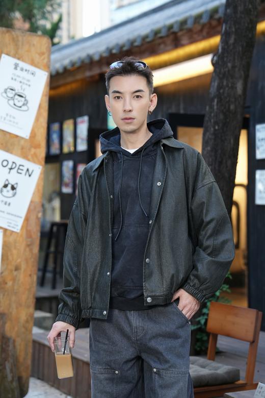 W532572204蜡感重工PU夹克 商品图2