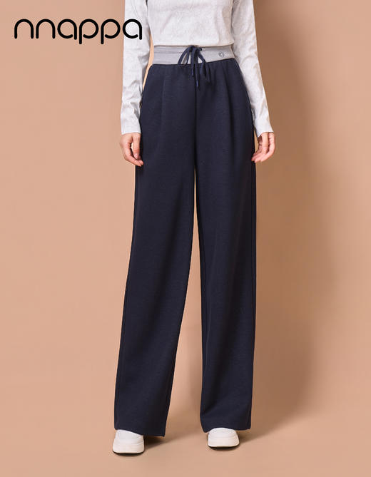 拼接撞色腰头直筒裤3325PA7011 商品图0