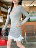 【169元任选2件】现货！灰色侧边抽绳连衣短裙 商品缩略图5