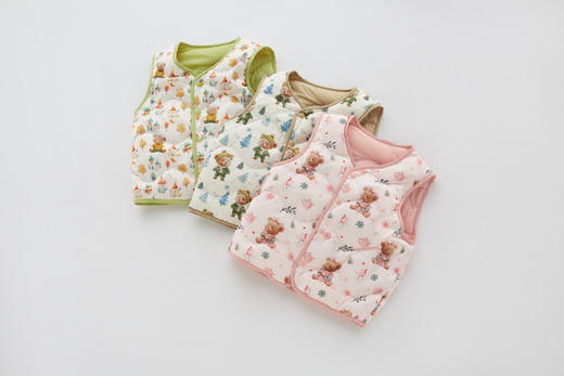 拉比i5童衣类-4轻薄羽绒双面穿马夹LYDC1023 商品图2