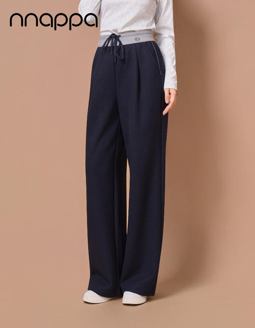 拼接撞色腰头直筒裤3325PA7011 商品图1