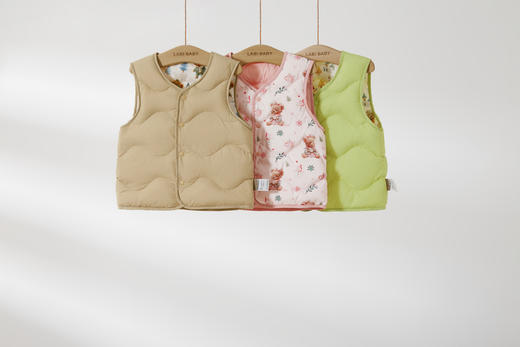 拉比i5童衣类-4轻薄羽绒双面穿马夹LYDC1023 商品图0