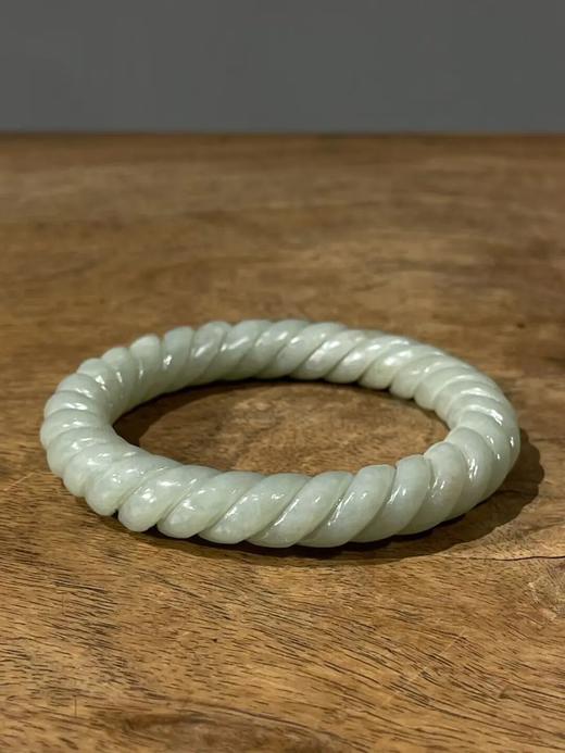 和田白玉绞绳纹手镯，顺丰包邮 商品图4