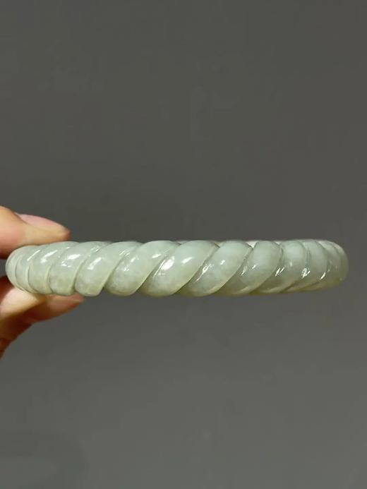 和田白玉绞绳纹手镯，顺丰包邮 商品图1