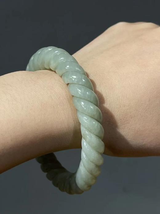 和田白玉绞绳纹手镯，顺丰包邮 商品图3
