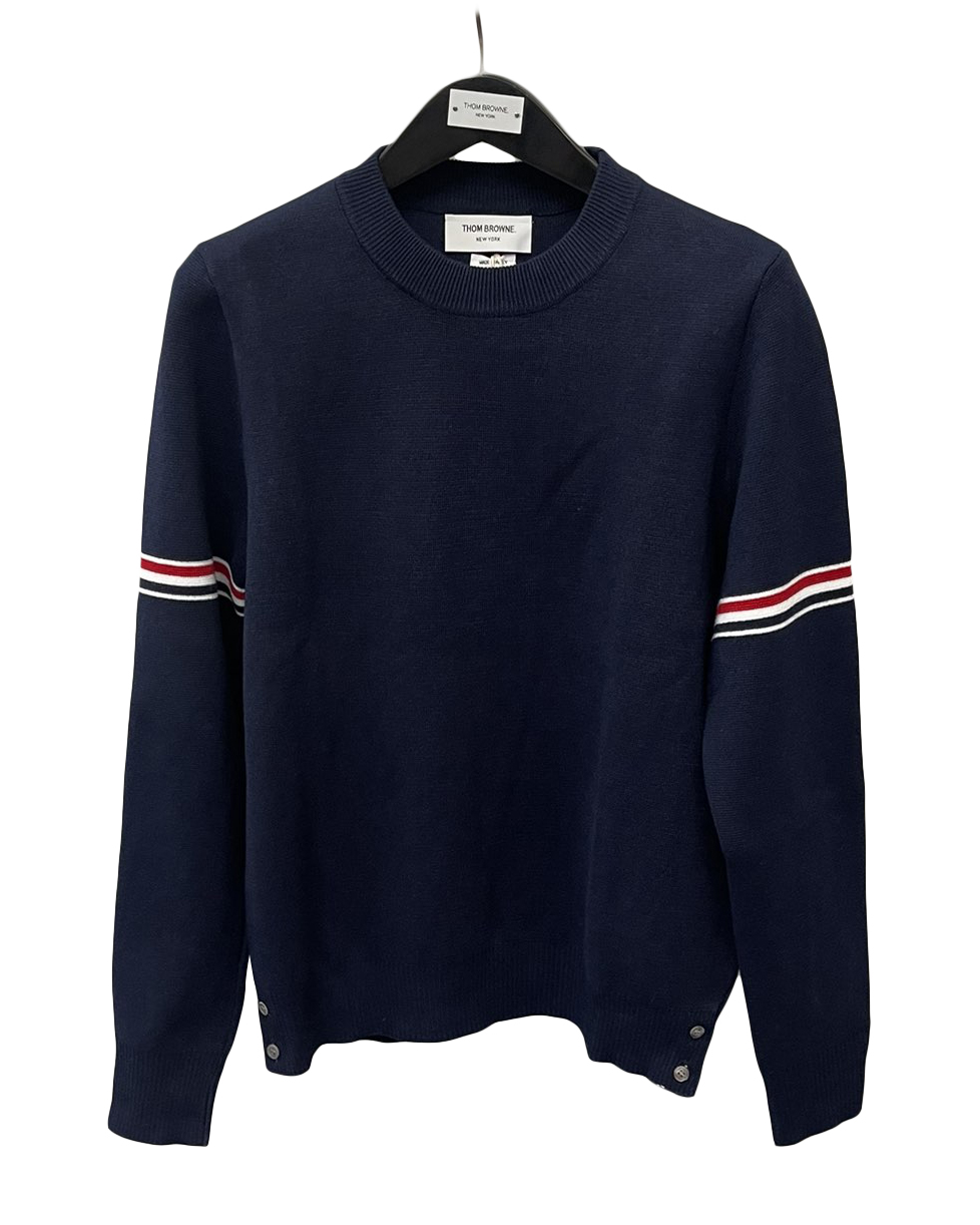 中性款修身织带针织衫毛衣la022