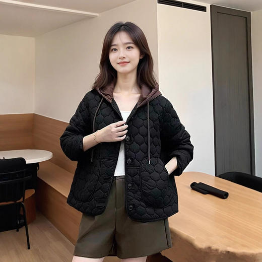 SL1345超好看休闲棉服女款秋冬季2025新款韩系休闲棉衣外套短款棉袄上衣 商品图2