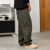 徐太浪【立体裁剪 褶皱感】军绿色休闲裤男秋冬宽松直筒裤子长裤 商品缩略图2