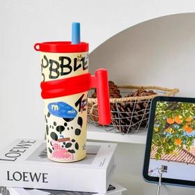 (包邮)花伴森Bablov吸管保温杯610ML戏团（三种颜色）