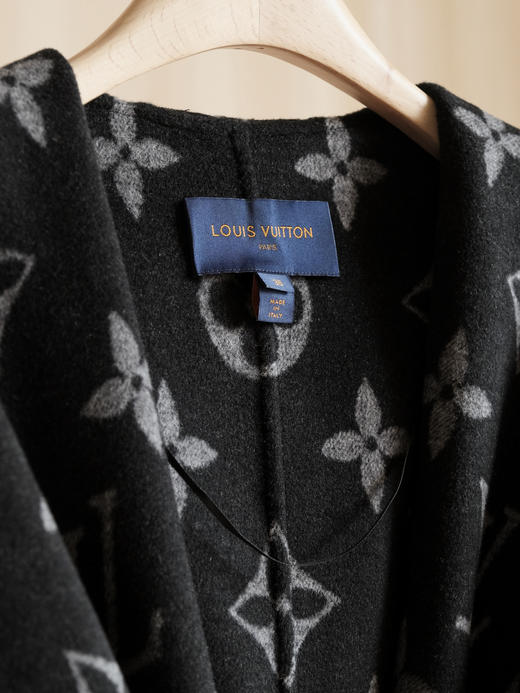 【只可换码，不退货】GY27-驴家黑白中花长款秋冬经典款羊毛大衣（SZX*MM） 商品图5