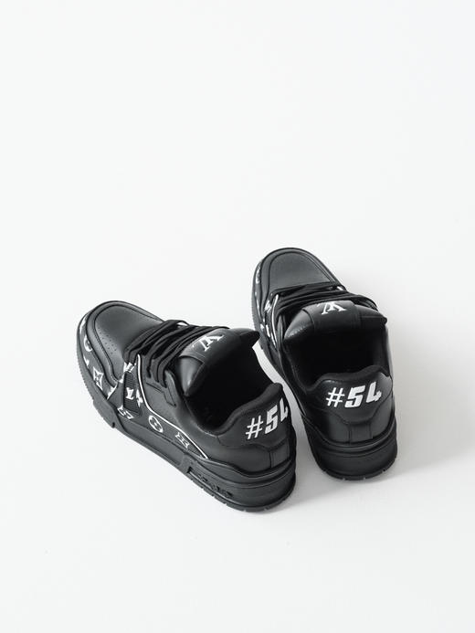 XX37-MKG08 38码驴家 Trainer 牛皮革 圆头系带 低帮 板鞋 男女同款 黑色 商品图5