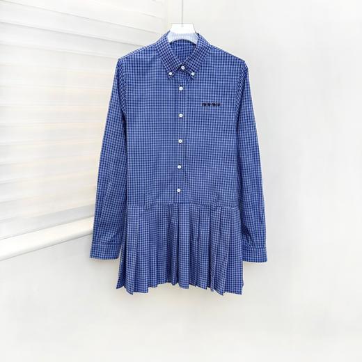 XY05-缪缪格子衬衫褶皱连衣裙（ZM） 商品图2