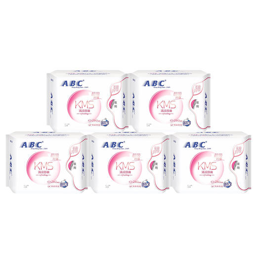 ABC纤薄棉柔夜用280卫生巾(8片)*5包 商品图0