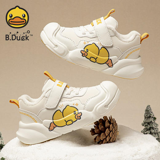 B.Duck小黄鸭童鞋冬季加绒保暖运动鞋24-30码 B5686832 商品图4