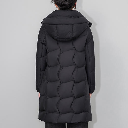 「高货wl」全新升级【铂金会员661/天猫889/差价228】(23026)洛诗琳90白鸭绒中长羽绒服2025冬季连帽立领加厚保暖外套 商品图3