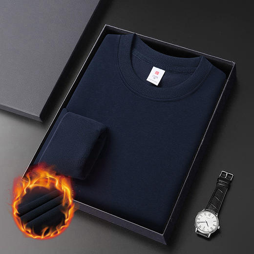 秋冬新款韩版长袖420g重磅男士卫衣打底衫圆领不起球不变形 商品图6