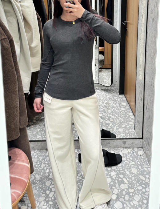 原单Lu家Fleece Varsity女士拉绒高腰长裤110103 商品图7