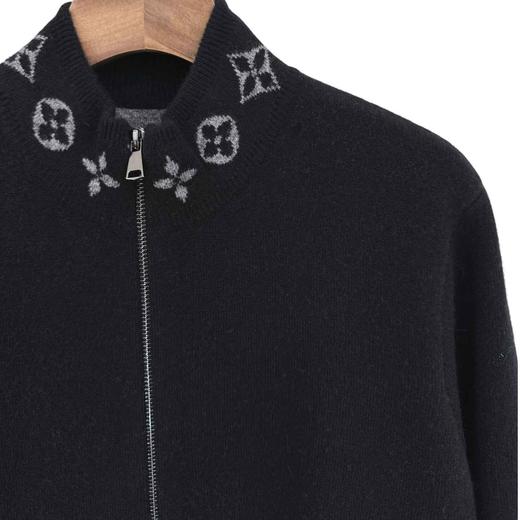 MENG·Baby Cashmere【大牌同款】100羊绒男款提花四平半高拉链开衫 商品图2
