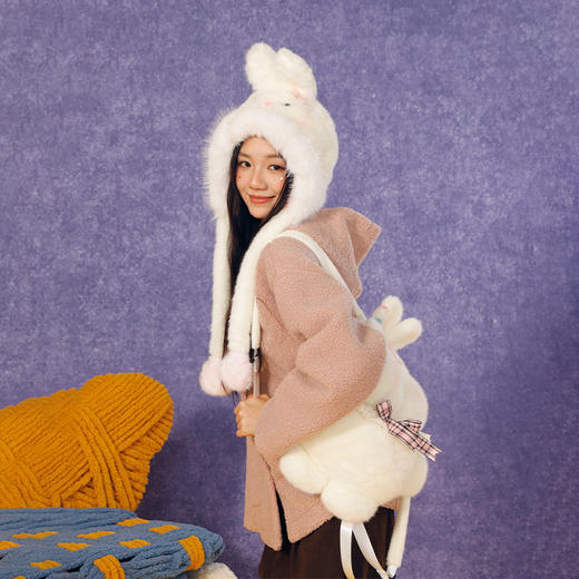 腮红兔挂绳两件套帽子-纪念日百货门店同款165344848 商品图4