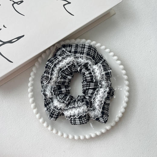蕾丝格纹精致发圈发绳-纪念日百货门店同款164496276 商品图2