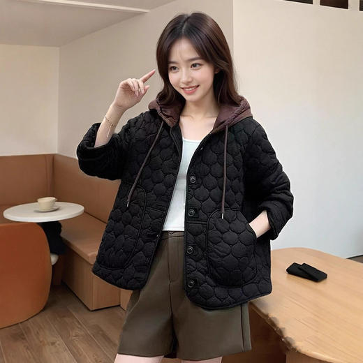 SL1345超好看休闲棉服女款秋冬季2025新款韩系休闲棉衣外套短款棉袄上衣 商品图4
