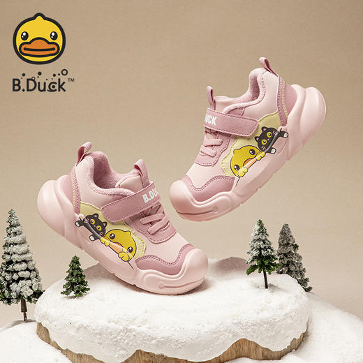 B.Duck小黄鸭童鞋冬季加绒保暖运动鞋24-30码 B5686832 商品图3