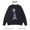 FL126SDSA男士秋冬新款痞帅男装潮牌胸前卡通设计圆领毛衣百搭时尚上衣 商品缩略图1