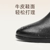 信诺妈妈棉鞋真皮时尚粗跟短靴女2025冬季新款中老年加绒保暖皮鞋5M519-15D 商品缩略图1