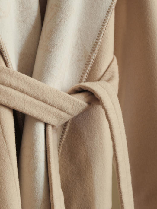 【只可换码，不退货】GY24-驴家驼色双面空心花短款秋冬羊毛大衣外套（SZX*MM） 商品图8