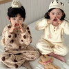 可优鼠雪呢绒儿童睡衣套装 雪呢绒软糯细腻轻盈保暖 A类母婴品质 男女宝同款 圆领半襟扣轻松穿脱 9种图案可选 商品缩略图2