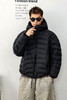 徐太浪【辑行收腰 双拉链】黑色连帽羽绒服男冬季防寒面包服外套 商品缩略图4