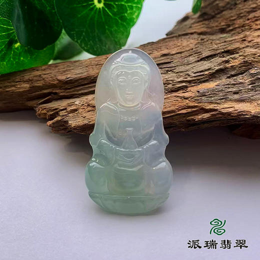 派瑞翡翠 翡翠观音 糯冰 蓝晴 商品图0