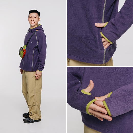 【不退不换❗】ACMEITEM爱棵米亲子防静电摇粒绒连帽外套✨摇粒绒温暖不臃肿，休闲通勤都可穿！四色可选❗舒适亲肤，挺括感强，软而不塌！聚热锁温保暖效果好，仅129💰起❗GAG3310313G 商品图2