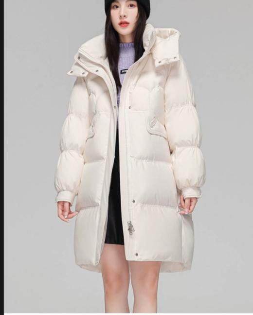 白鸭绒加厚女中长款 宽松显气质潮流百搭羽绒服 HY-10 商品图9