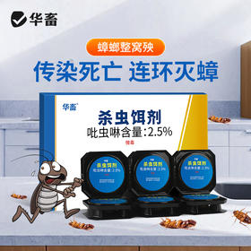 华畜杀虫饵剂3g6饵盒蟑螂蚂蚁用杀虫药